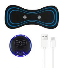 1 Pack Electric Back/Neck Massagers, Suitable For Arms, Chest, Neck, Shoulders And Legs, With 8 Modes And 19 Intensity Levels, 15 X 6.5cm, Blue - C - 查看 12