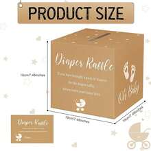 51pcs Diaper Raffle Cards With Box, Can Be Used For Game Invitations, Gender Reveal Party Decorations, Table Centerpieces, Etc. Win Prizes With A Pack Of Diapers, Christmas Theme - Multicolor - View 11