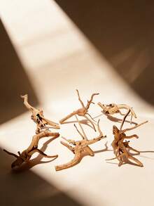 4 khúc gỗ lũa tự nhiên, gỗ cây đỗ quyên, thích hợp cho: Bò sát, môi trường sống cho thú cưng trong bể cá, trang trí bể cá - Hình dạng ngẫu nhiên, hình dạng có thể khác nhau, vui lòng đặt hàng cẩn thận - Nhiều màu - Xem 4