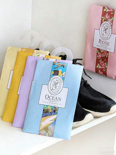 10pcs Hanging Wardrobe Fragrance Sachets, Wardrobe Deodorizer Sachets, Portable Fragrance Sachets, Made Of Vermiculite, Wardrobe Air Freshener, Home Essentials, Dorm Supplies, Car/Bedroom Indoor Fragrance, Long-Lasting Scent, Home Decor, Room Decor, Wedding Decor, Desk Decor, Aromatherapy Gift