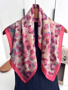 1pc Bandana New Leopard Print Scarf, Versatile Elegant Neckerchief, Fashion Shawl, Headband, Square Scarf For Women - Multicolor - View 7