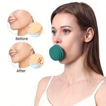 1pc V-Shaped Double Face Exerciser - Portable Green Jaw Face Neck Toning Exerciser For Women - Lift, Firm, And Tone Your Skin - Pink - View 4