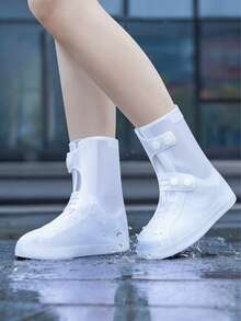 1双女士防水加厚雨靴，时尚防滑雨靴套，采用TPE材质，适合雨天、徒步旅行、户外工作和旅行。必备雨靴。鞋架，收纳神器，户外，花园，旅行必备，便携，沙滩必备，毕业季，毕业典礼，毕业礼物，毕业赠礼，祝贺毕业，毕业典礼，优秀毕业生，毕业派对 - 彩色 - 查看 6