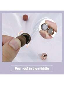 6个女士磁性丝巾夹，多功能磁性别针，适用于头巾、围巾、衬衫、连衣裙和服装 - 黑色 - 查看 3