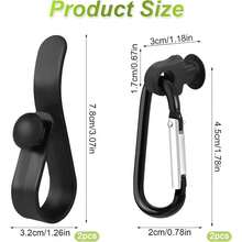 Keychain Hook Charms 4Pcs Key Holder, Insert Clip, Carabiner Accessories Compatible With Bogg Bags, Beach Bags, Tote Bag, Organizer For Women, Kids, Travel Use - C - 查看 2