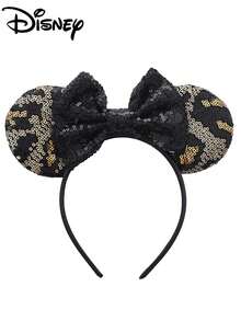 1pc Disney Series Leopard Print Headband, Women's Hair Hoop, Cute Bow, Mickey Mouse Polka Dot Ears, Amusement Park Hair Accessory, Cosplay, Party, Valentine's Day Gift - Multicolor - View 12