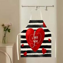 1pc Snow Mountain Pattern Apron, Creative Funny Fashion Printed Apron, Home Cleaning Apron, Easy Clean Kitchen Cooking Apron, Creative Home Apron - Multicolor - View 11