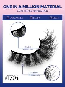 Lasvirey 7 Pairs Fluffy Cat Eye Eyelashes 3D Curl Faux Mink Lashes Wispy Volume Eye Lashes Clear Band Flase Lashes Enlarged Eyes Slim And Long Full Strip Lashe For Luxuary False Eyelashes - View 4
