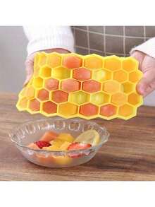 1/2/3pcs Ice Cube Trays, Easy Release & Flexible Molds, 37 Grids Ice Tray With Spill-Proof Removable Lid, Stackable Ice Cube Tray With Cover, Kitchen Accessories, Small Kitchen Tool - Multicolor - View 8