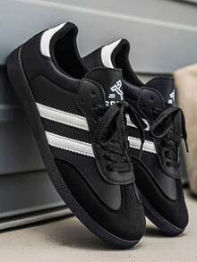 2026春季新款男士休闲经典黑白运动鞋，多功能轻便学生滑板鞋 - 黑色 - 查看 4