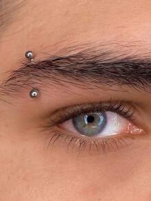 AVYRING Khuyên xỏ lông mày G23 bằng titan, dạng thanh cong, khuyên nhỏ xỏ môi, khuyên tai, khuyên rốn, khuyên bụng nhỏ cho nam và nữ, cỡ 16G, đường kính 6mm/8mm/10mm. - quả cầu ánh sáng - Xem 3