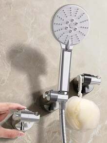 Soporte para Ducha 360 ° Soporte Ajustable Autoadhesivo para Cabezal de Ducha, Soporte con Ventosa para Cabezal de Ducha, Accesorios de Baño DTBZ - Negro - Ver 10