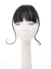 合成纤维刘海假发，逼真高冠，自然隐形法式刘海，韩式轻盈飘逸刘海，逼真蓬松发量，日式漫画风格鬓角配龙须刘海。 - 彩色 - 查看 12