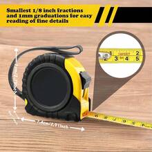 Retractable Tape Measure Steel Construction Tape Measure With Lanyard High Precision 2 In 1 Rangefinder Digital Distance Meter Wear-Resistant Self-Locking Tapeline For Household Industrial Designer Initial Name 26 Letters Pattern - Multicolor - View 2