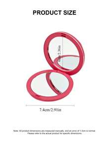 Dior Hộp phấn trang điểm hình trái tim dập nổi, vỏ ngoài màu hồng phấn satin với logo CD màu bạc, thiết kế gương hai mặt tiện lợi để dặm lại lớp trang điểm. - Màu Hồng Tươi - Xem 2