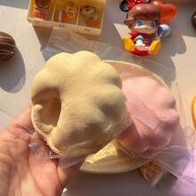 木制冰淇淋慢回弹玩具，面包挤压减压软胶玩具，包子慢回弹逼真蒸包减压玩具，湿软小包子挤压减压玩具，PU湿软包子挤压蛋糕甜点减压玩具，逼真食物慢回弹湿软手指捏捏玩具 - 彩色 - 查看 5