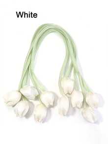 Bộ 5 chiếc nơ hoa tulip hai mặt kiểu INS tối giản, phụ kiện tóc, trang trí quần áo và túi xách. - hoa tulip - Xem 5