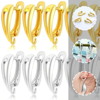 KMEOSCH Clip-On Earring Converter, Earring Accessory For Non-Pierced Ears, Comes With Earring Studs And Comfortable Ear Pads, DIY Earring Accessory For Women