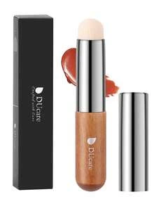 DUcare Pro Artist Approved All-In-One Multi-Tasker Makeup Brush With Protective Cover: Simplify Your Makeup Routine & Vanity Essentials For Lips, Concealer, Cream Blush, Liquid Foundation, Eyebrow, Eyeshadow, Countouring, Highlighting & Spot Coverage - Brown - View 9