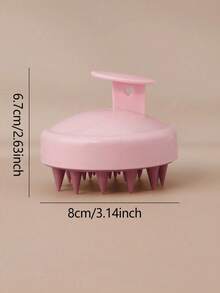 1pc Silicone Scalp Massage Brush, Hair Washing Brush, Bathing & Hair Styling Tool, Travel Essential, Women Hair Accessory - Multicolor - View 3