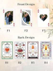 Custom Photo Playing Cards,Customize Photo And Text,Personalized Playing Cards With Your Design,Custom Printed Card Deck,Wedding Playing Cards,Unique Gift,Wedding Anniversary Engagement Gift For Couples,Valentines - Multicolor - View 6