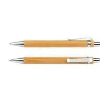 Customized Name/Logo Bamboo & Wood Beaded Ballpoint Pen, In-Stock Gift Pen - Brown - View 10