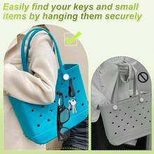 Keychain Hook Charms 4Pcs Key Holder, Insert Clip, Carabiner Accessories Compatible With Bogg Bags, Beach Bags, Tote Bag, Organizer For Women, Kids, Travel Use - C - 查看 5