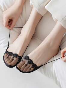 1/5/10 Pairs Of Summer Women's Cool And Breathable Fabric Invisible And Non Tiring Comfortable Half Foot Boat Socks - Multicolor - View 5