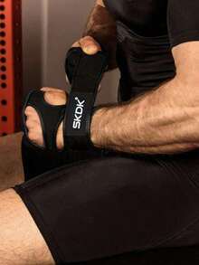 SKDK 1 Pair Ventilated Weight Lifting Workout Gloves For Men Women, Built-In Wrist Wraps And Non-Slip Palm Silicone Exercise Gym Gloves For Cross Training Powerlifting. - màu đen - Xem 7