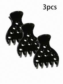 1pc-8pcs Hair Volume Clip,Root Clips For Curly Hair Volume And Claw Clips For Thick Hair Summer Hair Accessories Beach Hair Claws Vacay Hair Clips - Black - View 15