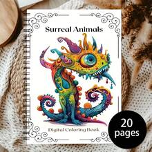 1pc Imaginative Creature Drawing Sketchbook, Whimsical Fantasy Animals, Spiral Bound, Sturdy & Durable, Perfect For Fantasy Enthusiasts (Pens Not Included) - Single Piece - View 1