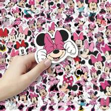 65张迷你贴纸，迷你派对礼品，卡通迷你贴纸，粉色迷你贴纸，防水贴纸，适用于书籍、日记本、手机壳、笔记本电脑、平板电脑、水瓶等，是节日、生日、奖励、礼品装饰的理想之选。 - 彩色 - 查看 4