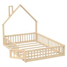 Kids Bed Frames, Headboards & Footboards - Natural + Pine + 140cm*200cm - View 11