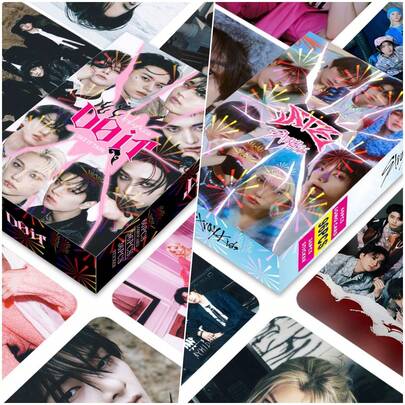 SK,STRA/YKIDS DOIT 专辑 ATE 小卡 Kpop 偶像 LOMO 卡 双面全彩印刷 高清 应援周边 粉丝收藏 小卡 装饰礼品卡 送给 Kpop 粉丝的生日节日礼物 同学礼物 朋友礼物 粉丝收藏和装饰的完美之选\SKZ