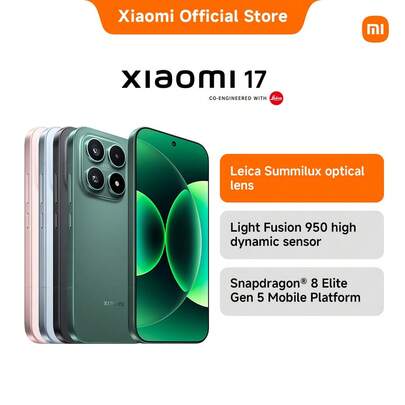  Xiaomi 17, Smartphone, Leica Summilux Optical Lens, Light Fusion 950 Image Sensor, 6330mAh (Typ) Xiaomi Surge Battery, Xiaomi HyperAI, Warranty 2 Years, Charger Not Included