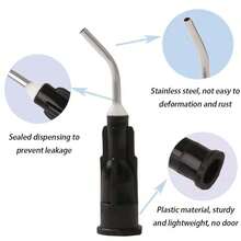 100支/包 牙科预弯冲洗针，弯针，酸蚀树脂流动复合树脂针，一次性涂抹器 - 彩色 - 查看 8