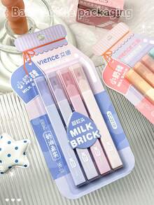 4pcs Cream-Colored Fluorescent Highlighter Pens, Elegant Cream Tone Highlighters For Students, Suitable For Diary, Notebook Highlighting, Back To School Supplies, Office Marker Pens - Sets - View 10