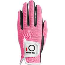 FINGER TEN 1 pieza Guante de golf para mano izquierda de mujer, guante con agarre de malla resistente a todo clima, swing confiable, transpirable y cómodo, talla: Pequeña/Mediana/Grande - Multicolor - Ver 1
