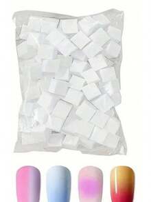 50pcs Mini Sponge Blocks , Nail Art Gradient Color Sponges, Nail Gel Polish Tools, Nail Art Supplies, Nail Art Tools, Nail Art Accessories, Back To School, Nail Art, Nail Tools, Nail Sticker Tools - trắng - Xem 1