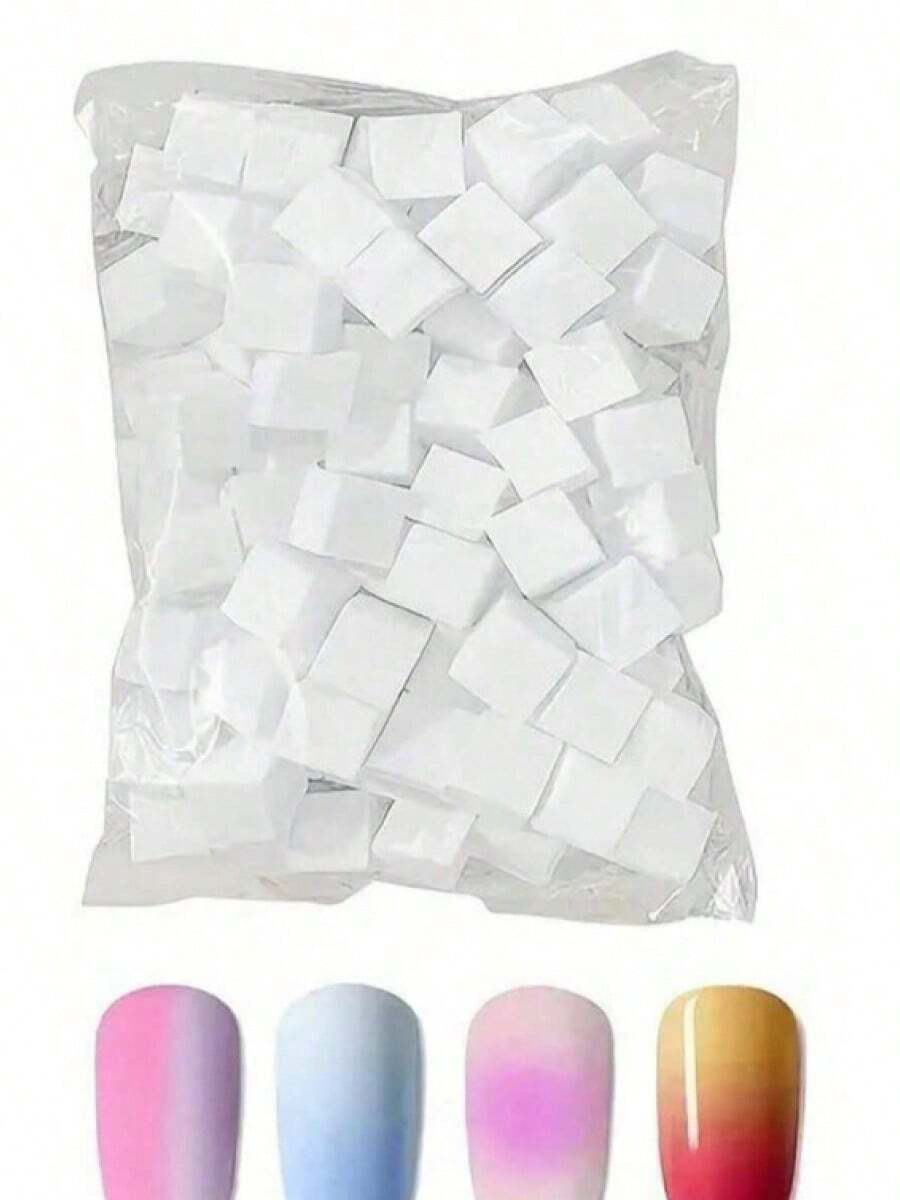 50pcs Mini Sponge Blocks , Nail Art Gradient Color Sponges, Nail Gel Polish Tools, Nail Art Supplies, Nail Art Tools, Nail Art Accessories, Back To School, Nail Art, Nail Tools, Nail Sticker Tools - trắng - Xem 1