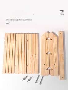 1pc Wooden Desktop Bracelet & Earring Holder, Doll & Jewelry Display Stand, Large Capacity Jewelry Organizer - Beige - View 8