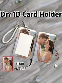 2D Single Photo Card Holder Double-Sided Personalized Design Plastic Folder Suitable For Student ID, Work ID, Public Transit Card, Lightweight Minimalist Style Perfect Birthday Gift Cute Document Card Holder - Multicolor - View 2