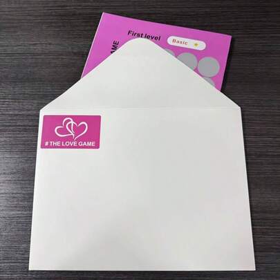 1pc Couple Scratch Card Poster, Suitable For Valentine's Day Party, Wedding Anniversary, Birthday Gift