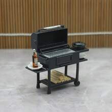 1 Set/2 Sets 1:30 Scale Dollhouse Mini BBQ Grill, Suitable For Role Play, Durable Metal, BBQ Accessories, - DIY Mini Photography Props/Living Room Scene Decoration, Perfect Gift - Multicolor - View 1