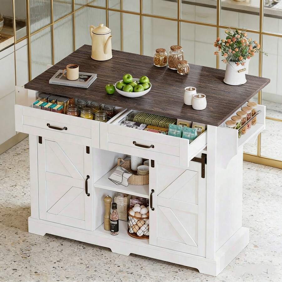 Cabinets - Brown+White + MDF + European - View 1