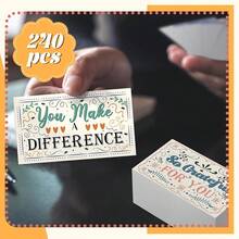 Yeaqee 240 Pcs Employee Appreciation Kudos Cards Funny Blank Back Motivational Card Encouragement Thank You Note Recognition Card For Teacher College Affirmation Gift(Drawing) - Vẽ - Xem 5