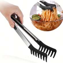 10-Inch Odorless Heat-Resistant Fruit & Vegetable Salad Tongs, Pasta Tongs, Food Clips, Salad Tongs, Spaghetti Strainer Tongs - View 6