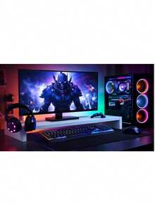 Elevated Monitor Stand For Gaming And Home Office - trắng - Xem 3