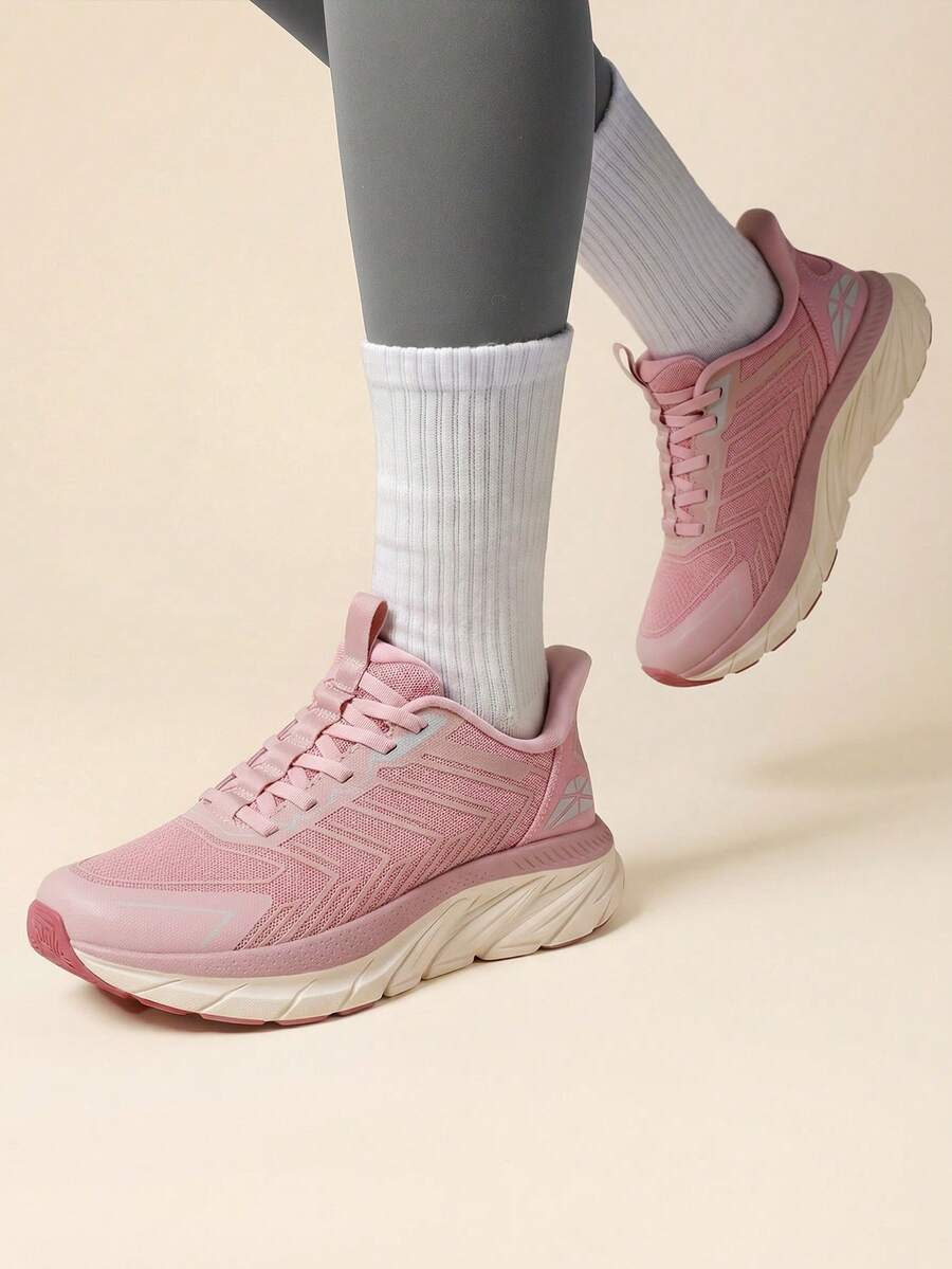 Women's Slip On Walking Shoes Running Comfortable Tennis Breathable Non Slip Athletic Gym Workout Cross Training Sneakers - Hồng - Xem 1