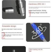 Multifunctional T-Handle Socket Wrench Set, Hex Wrench + Rotary Torque Bar, Automotive Repair Hardware Tools - Blue Large Fly Socket Wrench - View 7